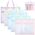 Clysee 5 Pcs Sewing Project Bag 14x11" Needlepoint Organizer, Macaron - color: Macaron
