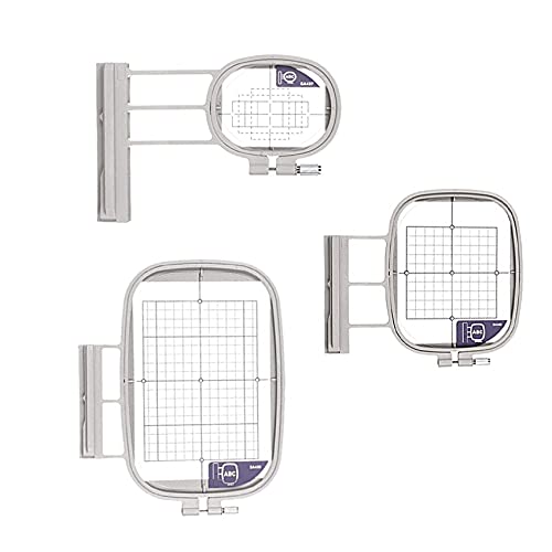 HONEYSEW Embroidery Hoops for Brother Innovis NQ1600E NQ1400E NQ3600D Dream Machine 2 VE2200 4000D 1500D V7 V5 VM5200 Babylock Embroidery Machine Hoop (3in1 A Set) - color: 3in1 A Set