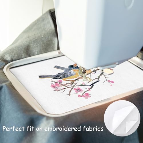 400 Pcs Tear Away Embroidery Stabilizer 8x8 Inch Embroidery Backing 2.5 oz Tearaway Stabilizers for Embroidery Fit 4x4 Hoops Fabric Embroidery Precut Sheets for Machine Embroidery and Hand Sewing