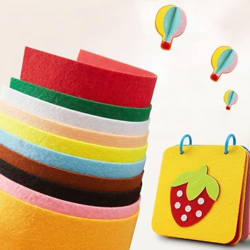 10 Black Felt Fabric Sheets,7.87 x 11.8 inch (20 x 30cm) A4 Stiff Felt Squares 1 mm Thick, Great for DIY Craft, Sewing Projects, Nonwoven Patchwork, Decoration - color: Black