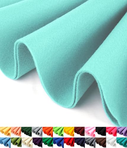 Barcelonetta | Felt Fabric | 72" Wide | 1.6mm Thick | Acrylic & Soft | Felt by the Yard | Felt for DIY Crafts, Projects, Sewing (Aqua, 1 Yard) - color: Aqua, size: 1 Yard