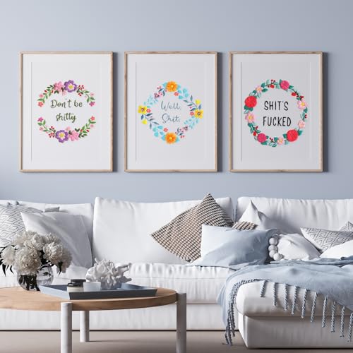 Louise Maelys 3 Sets Funny Embroidery Kits for Beginners - color: kit-12