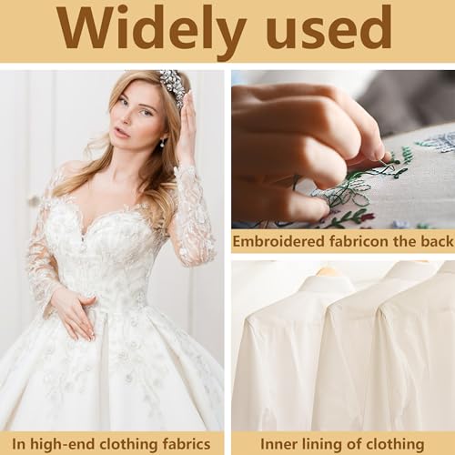 codree 13" x 22 Yd Extra Long Soft & Cozy Embroidery Stitch Cover - Washable Iron On Soft Touch Embroidery Backing - Prevent Scratchy Stitch Covering for Sewing