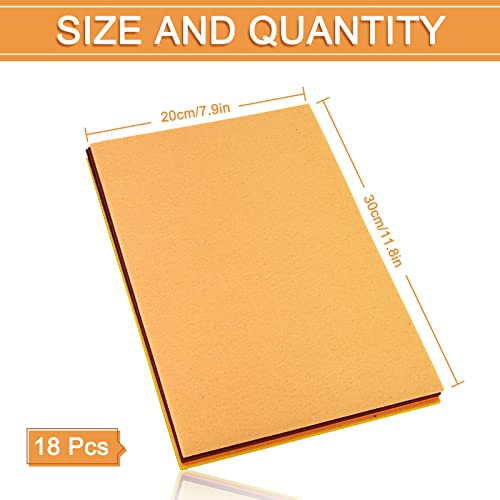 Whaline 18Pcs Fall Felt Fabric Sheets 6 Colors Soft Thick Assorted Fall Colors Craft Felt Pack for Autumn Thanksgiving Halloween DIY Craft Sewing Patchwork Art Projects, 7.9 x 11.8 Inch - color: Fall