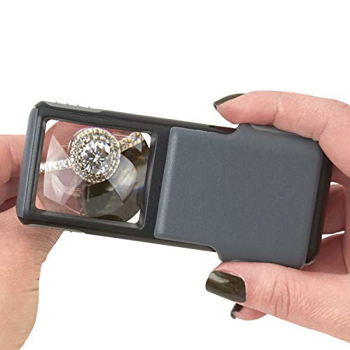 Carson MiniBrite 5x LED Lighted Slide Out Pocket Magnifying Glass - size: Pack of 4