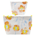 getgto 2 Pcs Makeup Bags, Large Cosmetic Bag Travel Toiletry Bag - color: A colorful flowers