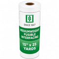 HBI Medium Weight Fusible Interfacing, Non Woven Iron-On, 15 in x 25 yd - size: 15” x 25 yd Medium Weight