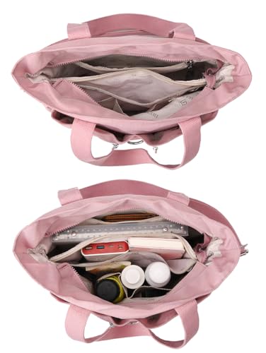 Tote Bag for Women Nylon Purse and Handbags Tote Purse Crossbody Bag Messenger Bag - color: Grey