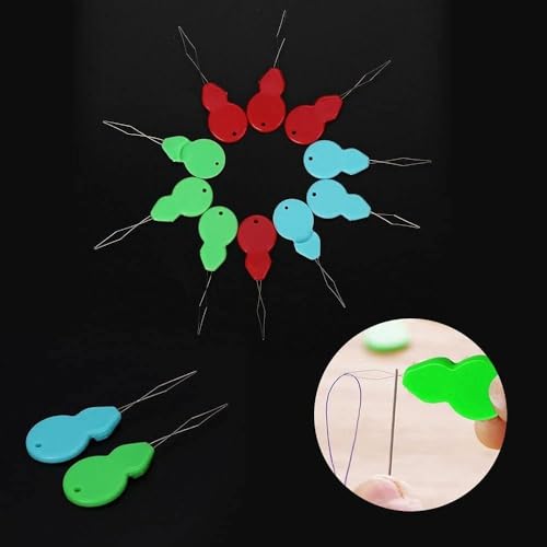 10 Pcs Multicolor Plastic Needle Threaders, Useful Sewing Needle Threaders, Universal Loop Wires, Embroidery Needlework Arts, Crafts and Sewing
