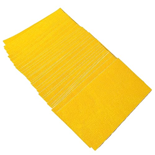 Jtnohx Self Adhesive Felt Sheets Adhesive Backed Felt Fabric Yellow 33Pcs - color: Yellow