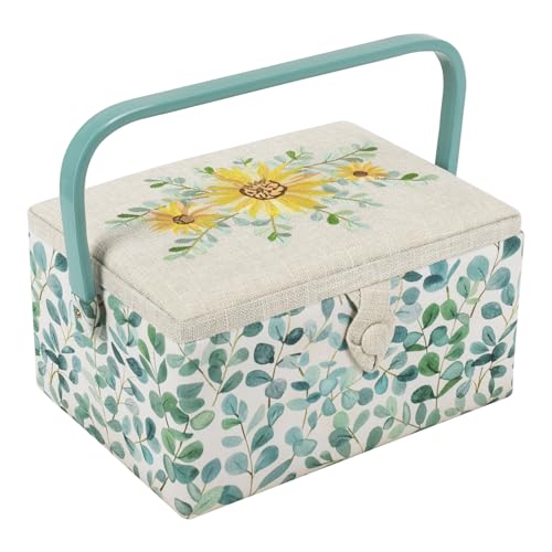 Hobby Gift Medium Sewing Box Organiser - color: Eucalyptus