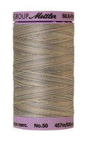 Mettler Silk-Finish Variegated Cotton Thread, 500 yd/475m, Dove Gray