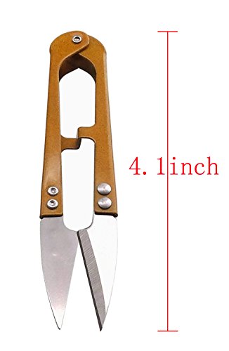 Penta Angel 4.1inch Sewing Scissors Yarn Thread Scissors Mini Small Snips Trimming Nipper - Great for Stitch,DIY Supplies (3PCS, Gold)