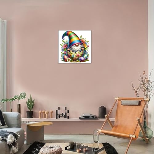 Easter Gnome Stamped Cross Stitch Kits for Adults Beginner, Counted Cross Stitch Kits Printed Stitching Cute Patterns Dimensions Needlepoint Art Crafts Embroidery Kits for Adults - color: Cross Stitch-1215-4