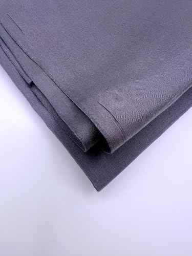 EOVEA - Cotton Polyester Fabric by The Yard – 60" Wide Broadcloth Fabric, Soft, Lightweight & Breathable Material for Lining, Curtains, Bedding, Skirts, Sewing Projects (Charcoal, 1 Yard) - color: Charcoal, size: 1 Yard