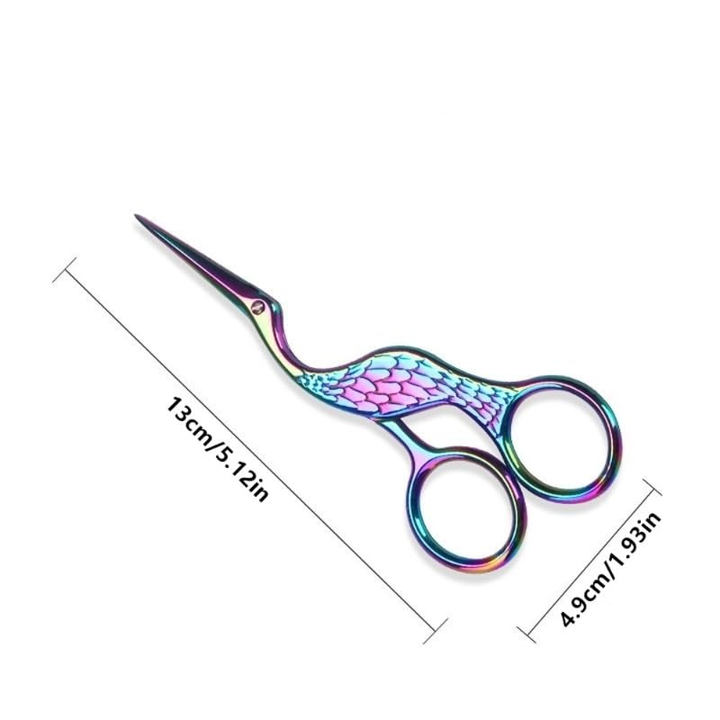 13cm Vintage Style Stork Crane Scissors Antique Cutter Embroidery Tea Scissors Beauty (gold) - color: Gold
