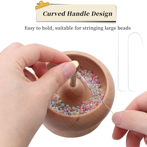 4Pcs Bead Spinner Needles Big Eye Beading Needles Stainless Bead Needle,Bead Needles for Jewelry Making Bracelet Necklace Jewelry Making (Needle) - size: 4pcs