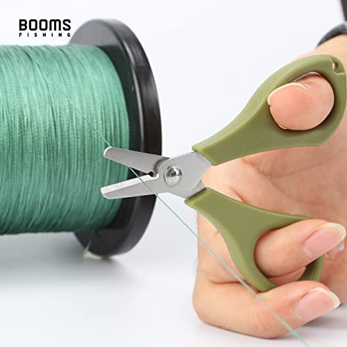 Booms Fishing S01 Fishing Scissors for Braided Line, 4 Styles Options - color: Green With Retractor