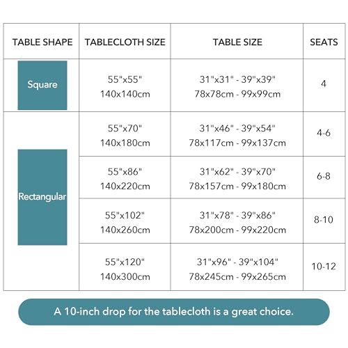 Oubonun Tablecloths for Rectangle Tables - color: Beige, Coffee Leaf, size: 120" x 55" (Rectangular)