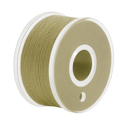 Mandala Crafts Beige 15J SA156 Prefilled Bobbin Thread, 144 PCs - color: Beige, size: Size A 144 X 142 Yards