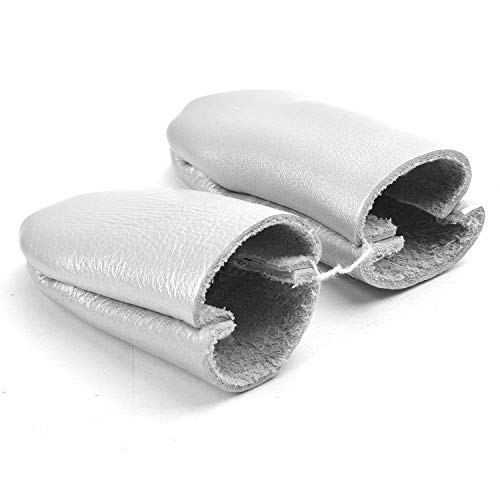 10pcs(5 Pairs) Cowhide Felting Finger Protector Thimble Leather Gloves Finger Guard Finger Cots,Random Color