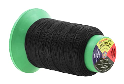 Mandala Crafts Size 207 630D T210 12 Neutral Bonded Nylon Thread, 1080 YDs - color: 12 Neutral Colors, size: T210 #207 630D/3 1080 Yards