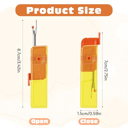 3 PCS Seam Rippers for Sewing, Folding Seam Rippers 3 Color Portable Folding Thread Stitch Remover Tool Mini Clothes Tag Remover for Sewing Crafting Removing Embroidery Hems and Seams