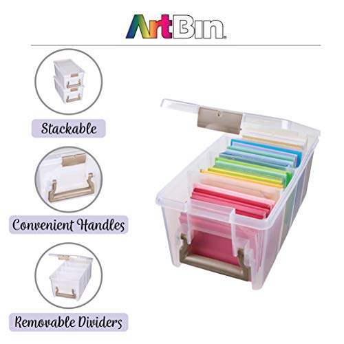 ArtBin Semi Satchel Craft Organizer with 3 Dividers, Clear - color: Gold, size: Pack of 1