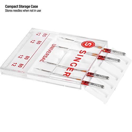 SINGER Regular Point Sewing Machine Needle, 5 Count, Sizes 80/12, 90/14, 100/16 - style: 80/11, 90/14, 100/16