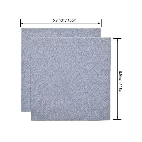 Jtnohx Soft Felt Fabric Flexible Craft Felt Sheets Grey 6" 20Pcs 1.4mm - color: Grey