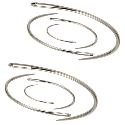 SaiDian 8Pcs Curved Needles 2" 2.5" 3" 3.5" for Carpet Canvas Seat Repair