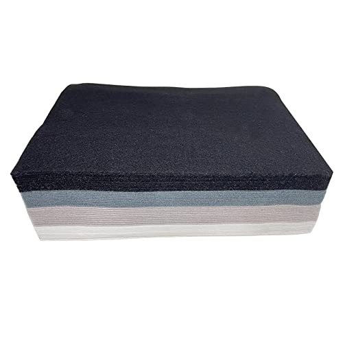 Jtnohx Soft Felt Sheets Felt Fabric for Crafts 40Pcs Black White Grey Color - color: Black and White Series