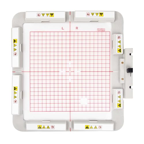 Brewland Magnetic Embroidery Hoop for Janome MC550E MC500E 7.9x7.9in - size: 7.9"x7.9"(200x200mm)-JA412MK