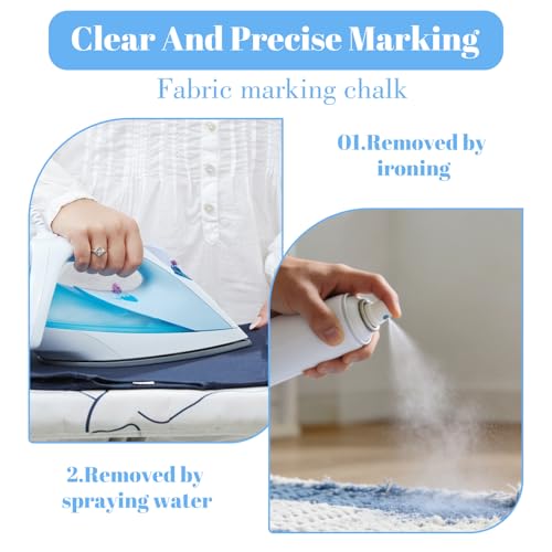 28 Pcs Chalk Pencil Refillable Cartridge Set, Sewing Fabric Pencils and Fabric Marker Pens with Cartridge Sharpener, White Tailors Chalk Pencil for Quilting Dressmaking DIY Craft