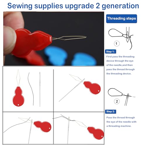 19 PCS Knitting Needles Set, Large Eye Blunt Yarn Needles kit, Darning Needles for Yarm & Bent Tapestry Needles, Metal Yarn Needles,Darning Needles for Crocheting,Darning Yarn,Crafting Needle - color: 19 PCS