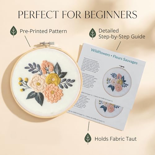 Leisure Arts Mini Maker Embroidery Kit, Pink