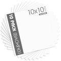 Mat Board Center 10x10 Backing Boards, 10 Pack White Backboards for Frames - size: 10x10