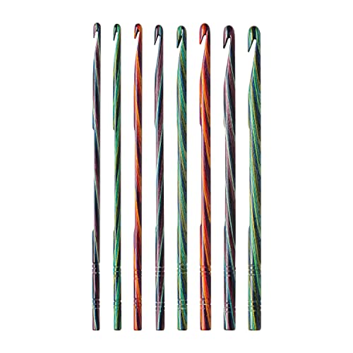 Knit Picks Mosaic Wood Crochet Hook Set - 8 Sizes US E-K - color: Mosaic