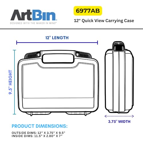 ArtBin 12-Inch Quick View Deep Base Carrying Case, Translucent - size: 12 inch - Deep