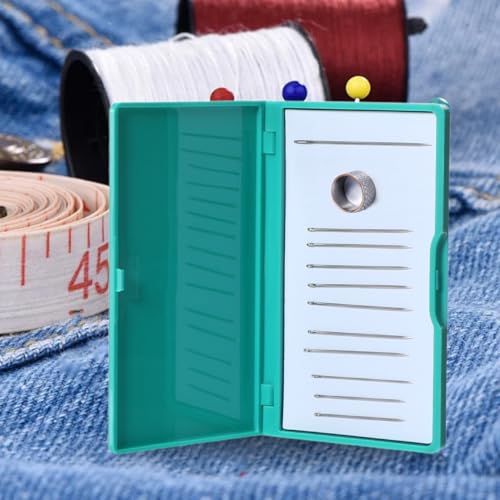 Ciieeo 3Pcs Magnetic Needle Case for Sewing, Magnetic Needle Holder Storage Organizer Slim Portable Needle Box for Hand Stitching, Wallet Size Pin Keeper Embroidery Pins Holder