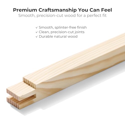 Needlepoint Stretcher Bars Kit – 8", 10" & 12" Wooden Needlepoint Frame Set with Stainless Steel Tacks, Magnetic Tray & Assembly Mallet for Needlepoint & Embroidery