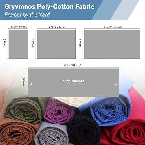12oz Heavy Duty Cotton Canvas Fabric, Thickend Cotton Duck Cloth, 3 Yard - color: Black, size: 3 Yards Pre-cut