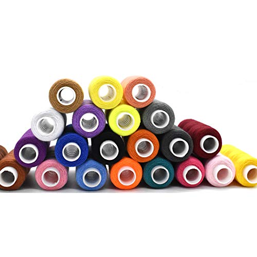 Sewing Thread 30 Colors Sewing Industrial Machine and Hand Stitching 250 Yards Each Sewing Thread Polyester - color: 30 Color