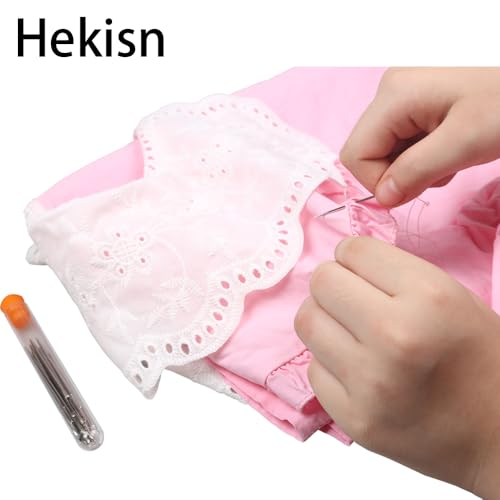 Hekisn Large Eye Sewing Needles, Sewing Needles, Stainless Steel Embroidery Thread Needle, Handmade Yarn Knitting Needles Leather Needle (21 Pieces) - size: 21 Pieces