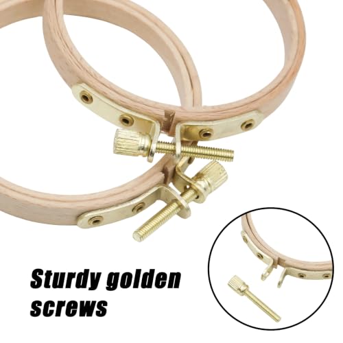 Mormchlots 2Pcs 3 Inch Wood Embroidery Hoops - size: 3 inch