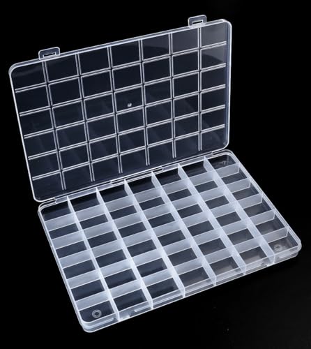 42 Grids Bead Organizer Box, Clear Jewelry Organizer for Bead Organizers and Storage - color: [1-Pack] Clear, size: 42-Grids