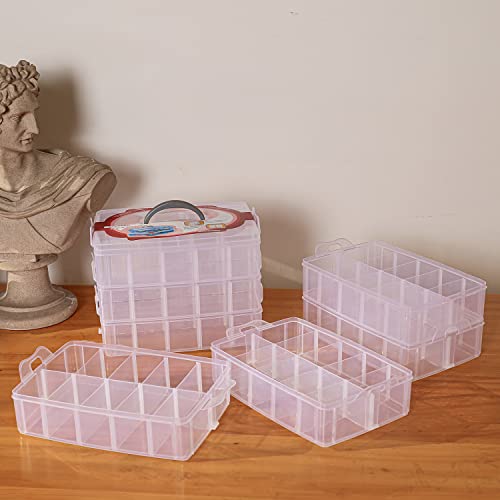 Sooyee 7 Layers Stackable Storage Container, Clear - color: Clear, size: 7 Tier