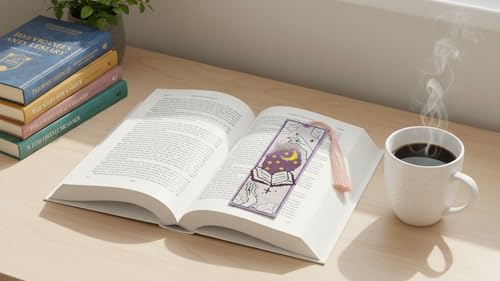 6PCS Cross Stitch Bookmark Kit for Adult Beginners Book Cross Stitch Kits with Backing Felt Floss Instruction DIY Stamped Embroidery Bookmark Kit for Starter Adults Book Lovers (2.3x7.8 inch) - color: SQY003