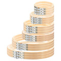 Ckhoid 18PCS Bamboo Embroidery Hoops Set Wood Circle Hoop Ring
