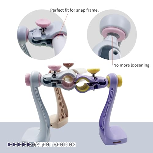 Monipair Embroidery Frame Stand Set for Hands-Free Needlework, Brown+Beige - color: Brown+Beige
